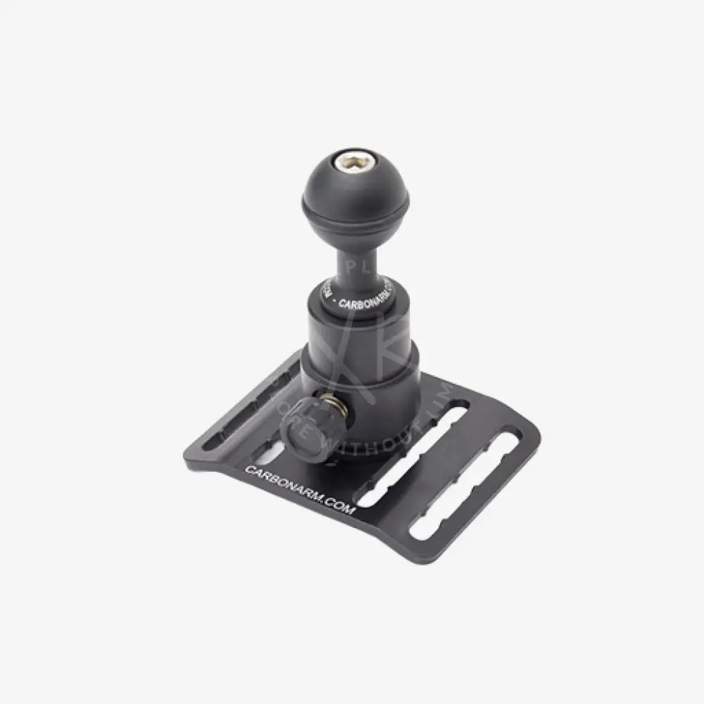 Black carbonarm universal vehicle mount with ball joint and adjustable clamp kit buckle with quick release mechanism