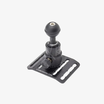 Black carbonarm universal vehicle mount with ball joint and adjustable clamp kit buckle with quick release mechanism