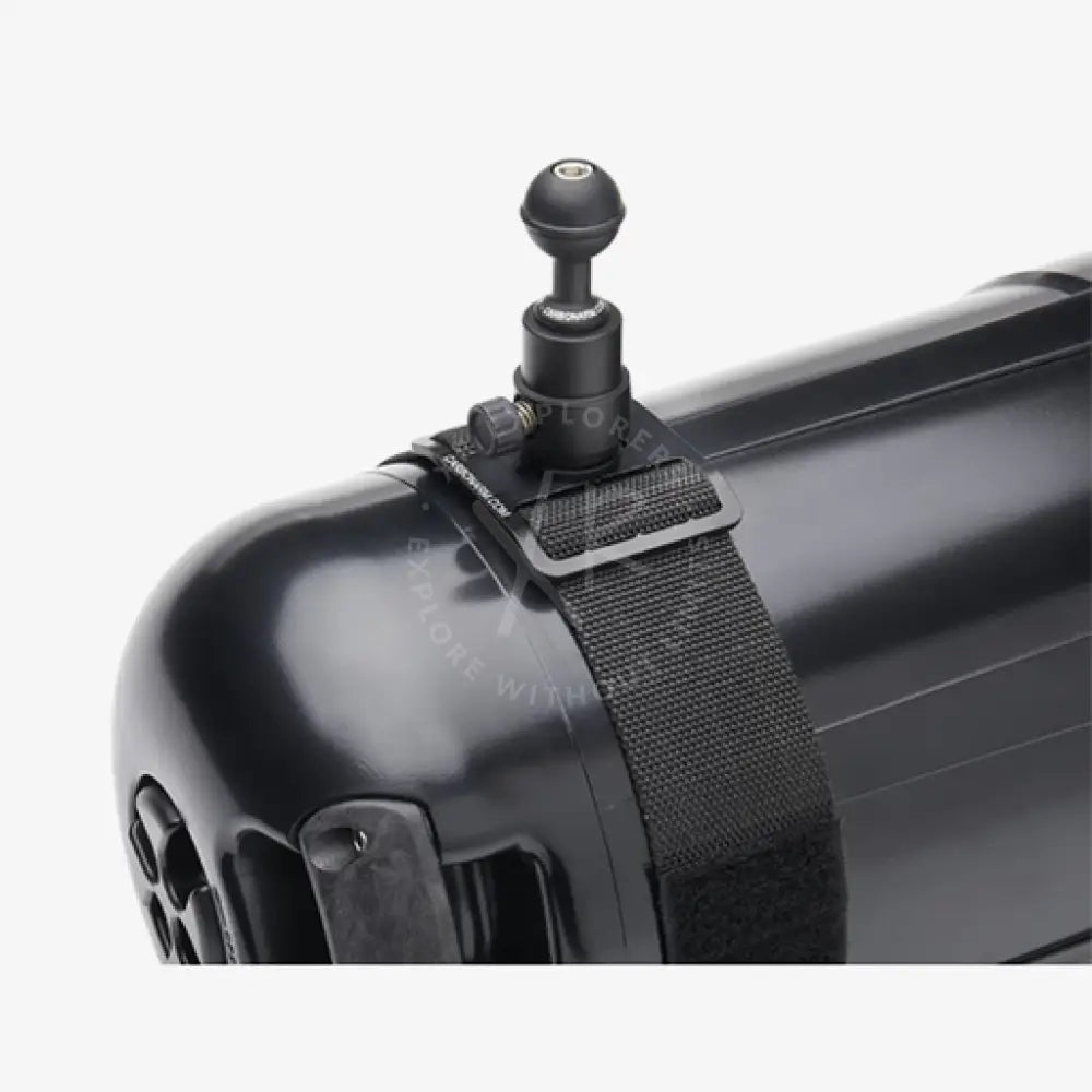 Black matte-finish kit buckle camera mount with rubberized grip and adjustable quick release strap