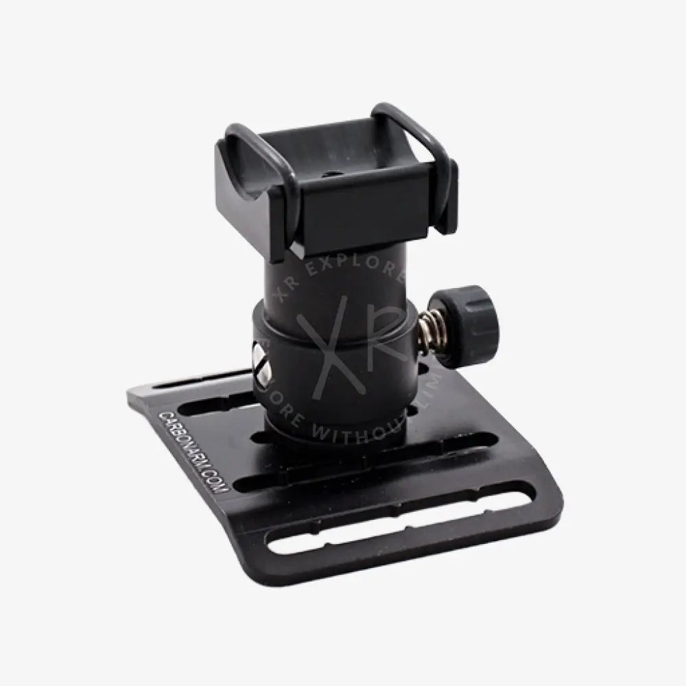 Black plastic adjustable arm mount with screw mechanism for kit fibbia sfilo per scooter versione luce
