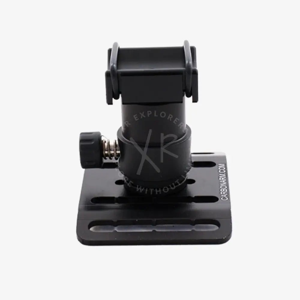 Black plastic mount with adjustable arm and screw mechanism for kit fibbia sfilo per scooter versione luce