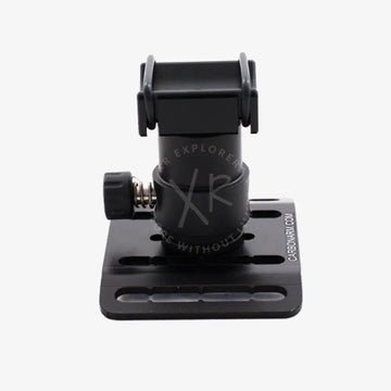 Black plastic mount with adjustable arm and screw mechanism for kit fibbia sfilo per scooter versione luce