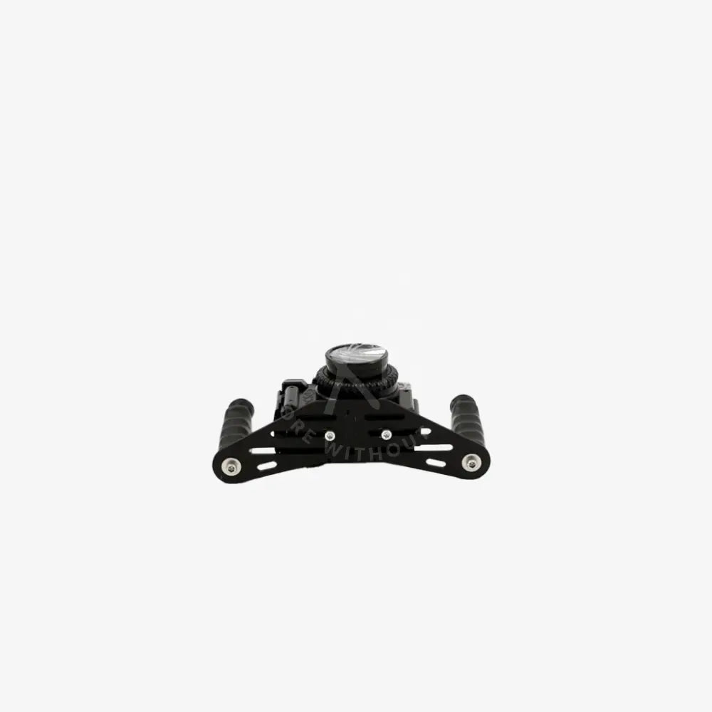 Black tripod-style camera stabilizer with textured grip handles and central adjustment knob included in kit kodak screws with allen key