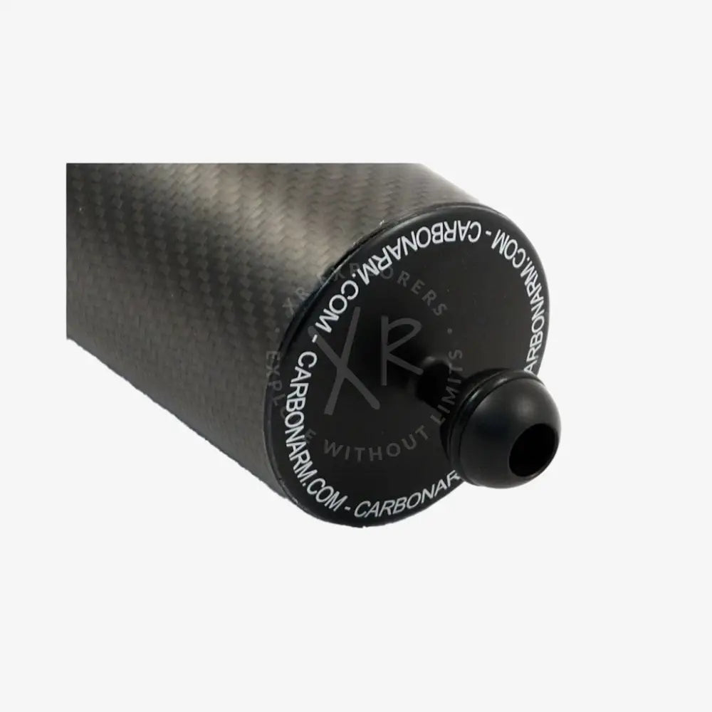 Black carbon fiber cylindrical tube with matte finish and black spherical cap for kit o-ring arms