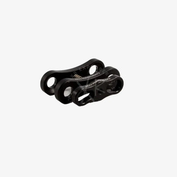 Black carbon fiber Long Clamp climbing carabiner with spring-loaded gate and engraved branding
