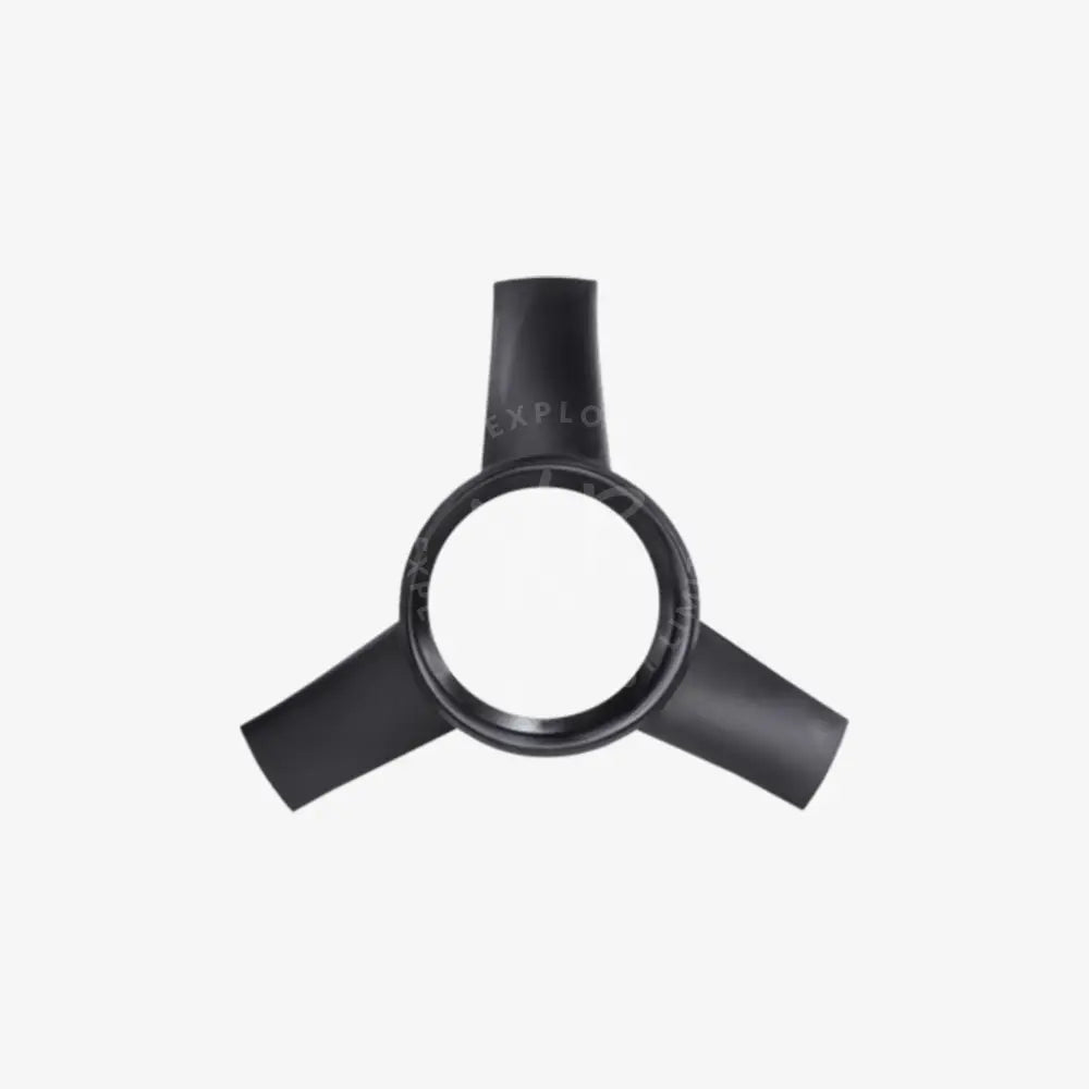 Black metallic three-pronged marine propeller blade with central hub for go dpv underwater propulsion system