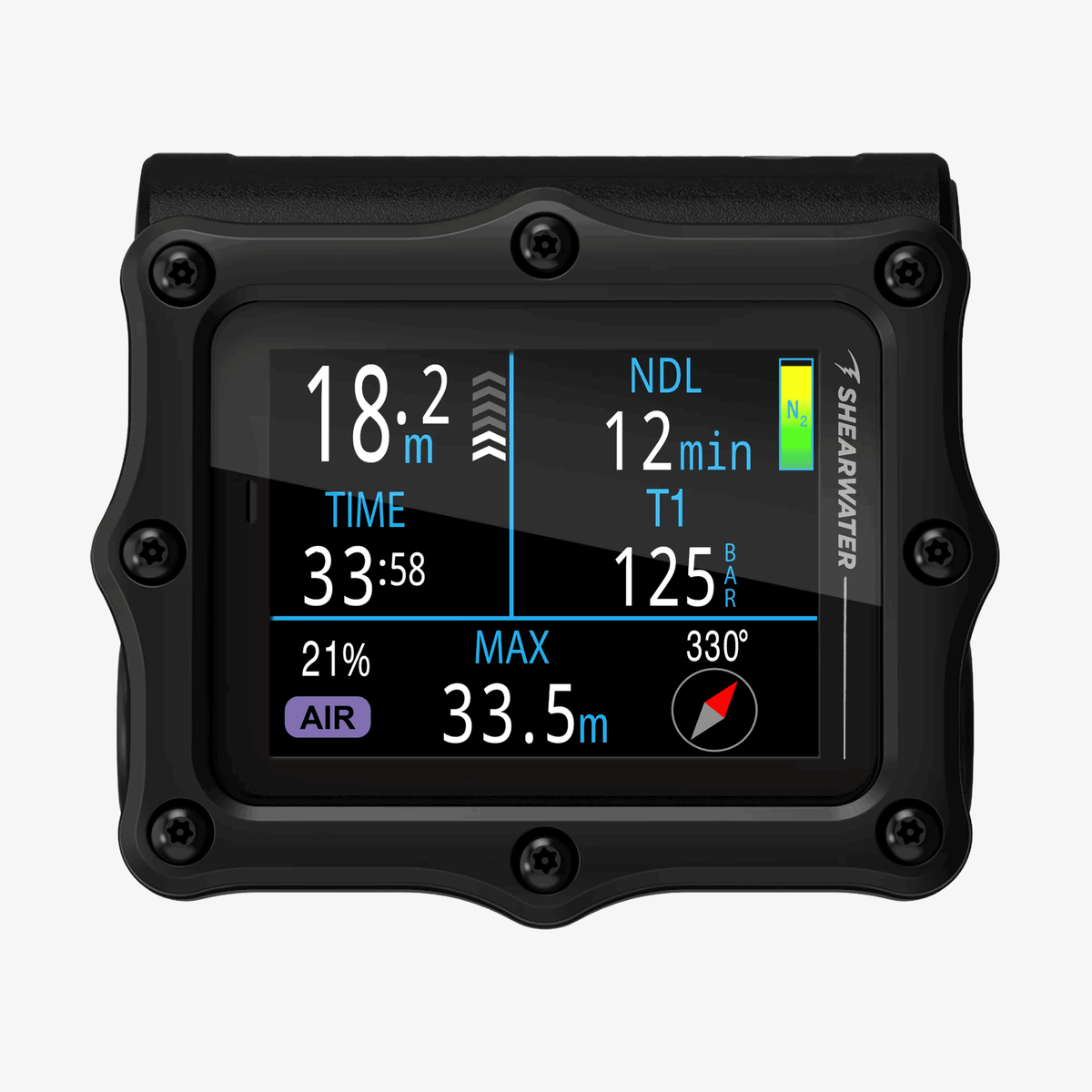 كمبيوتر الغوص Shearwater Perdix 3 | دمج الهواء (Air Integrated)