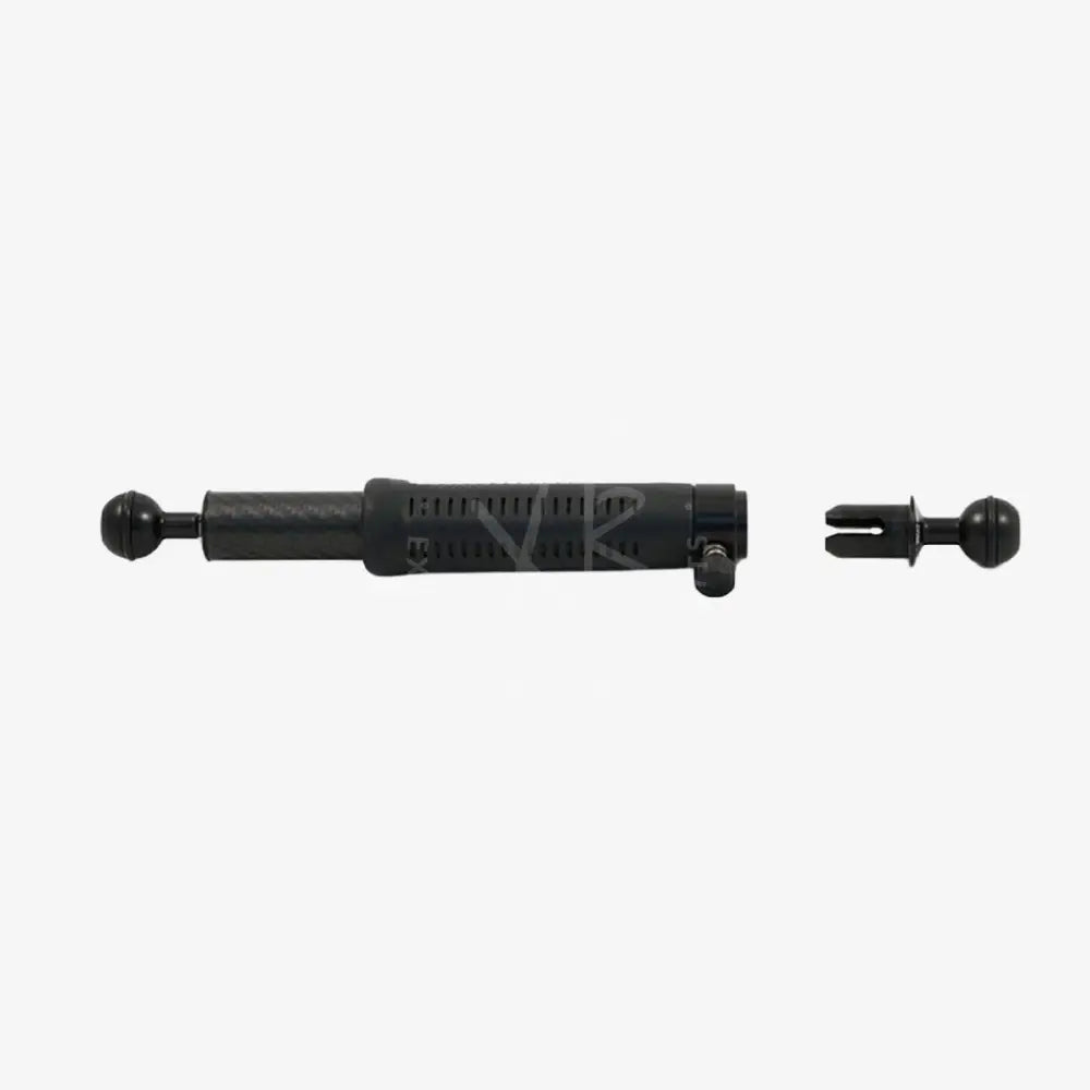 Black rubberized grip quick release carbon arm camera mount with ball joint and adjustable clamp for secure positioning