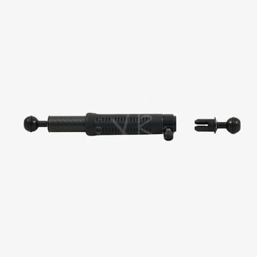 Black rubberized grip quick release carbon arm camera mount with ball joint and adjustable clamp for secure positioning
