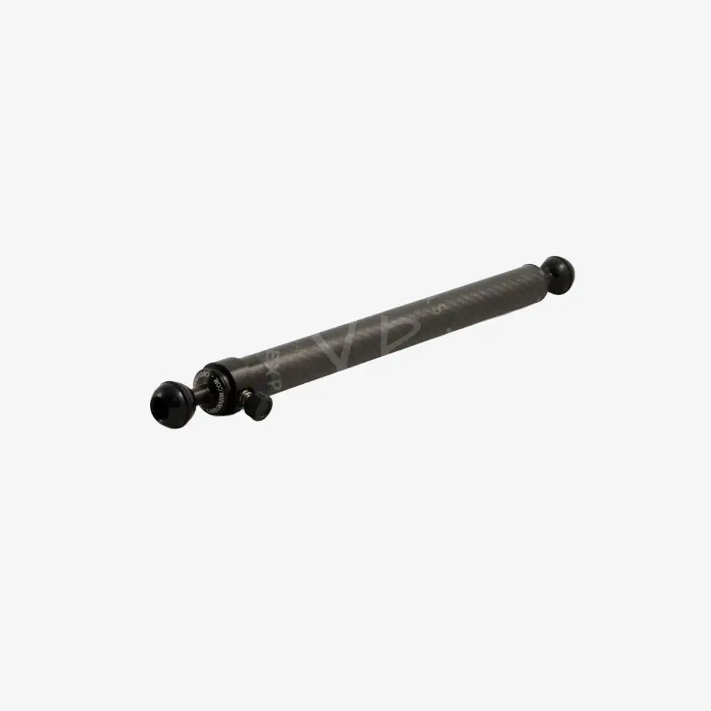 Black carbon fiber quick release carbon arms with spherical ends and central adjustment knob for camera support