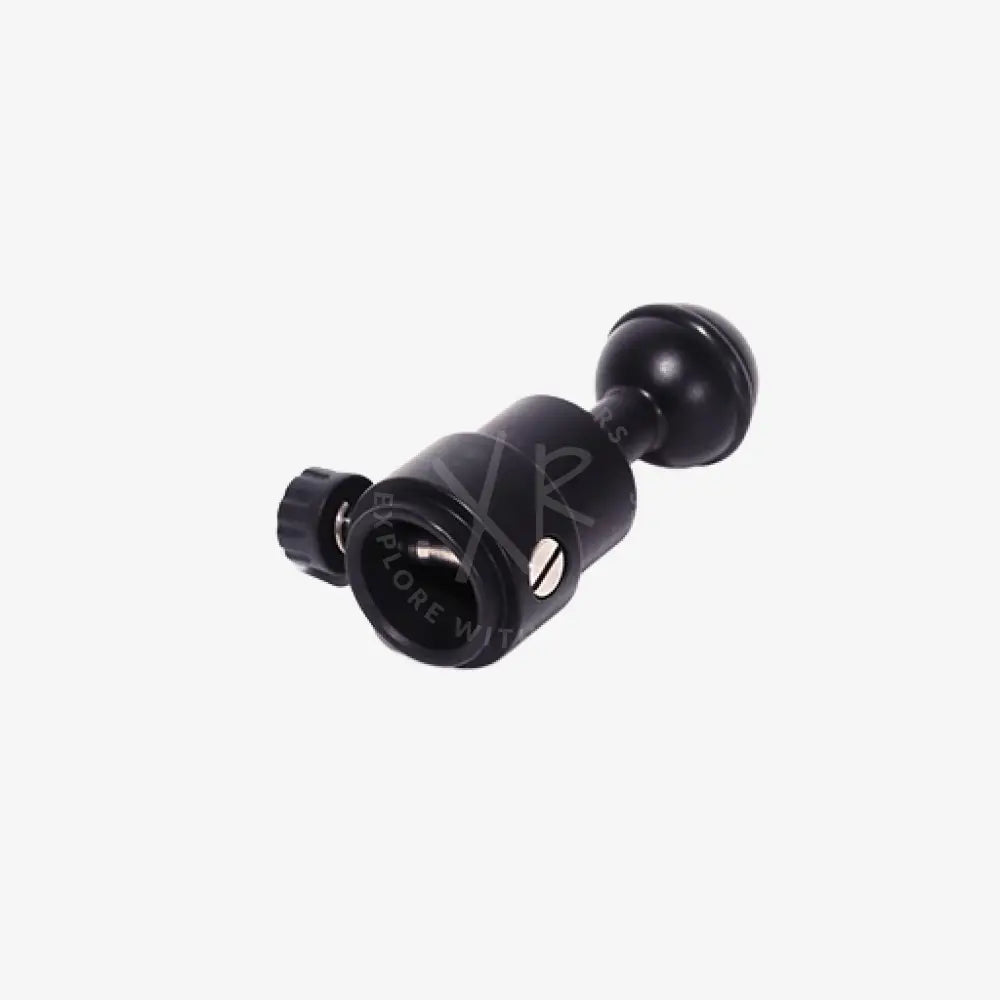 Quick release female starting base with black spherical ball joint mount featuring threaded barrel and knurled knob