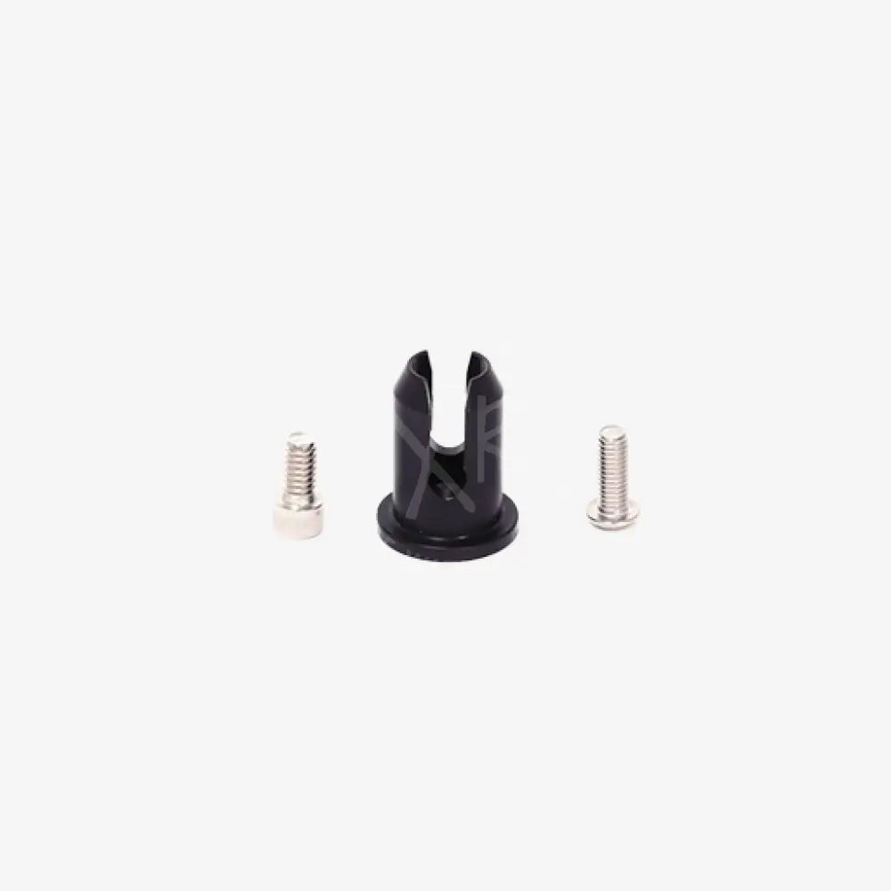 Black plastic quick release male starting base with two silver screws for secure mounting and easy installation