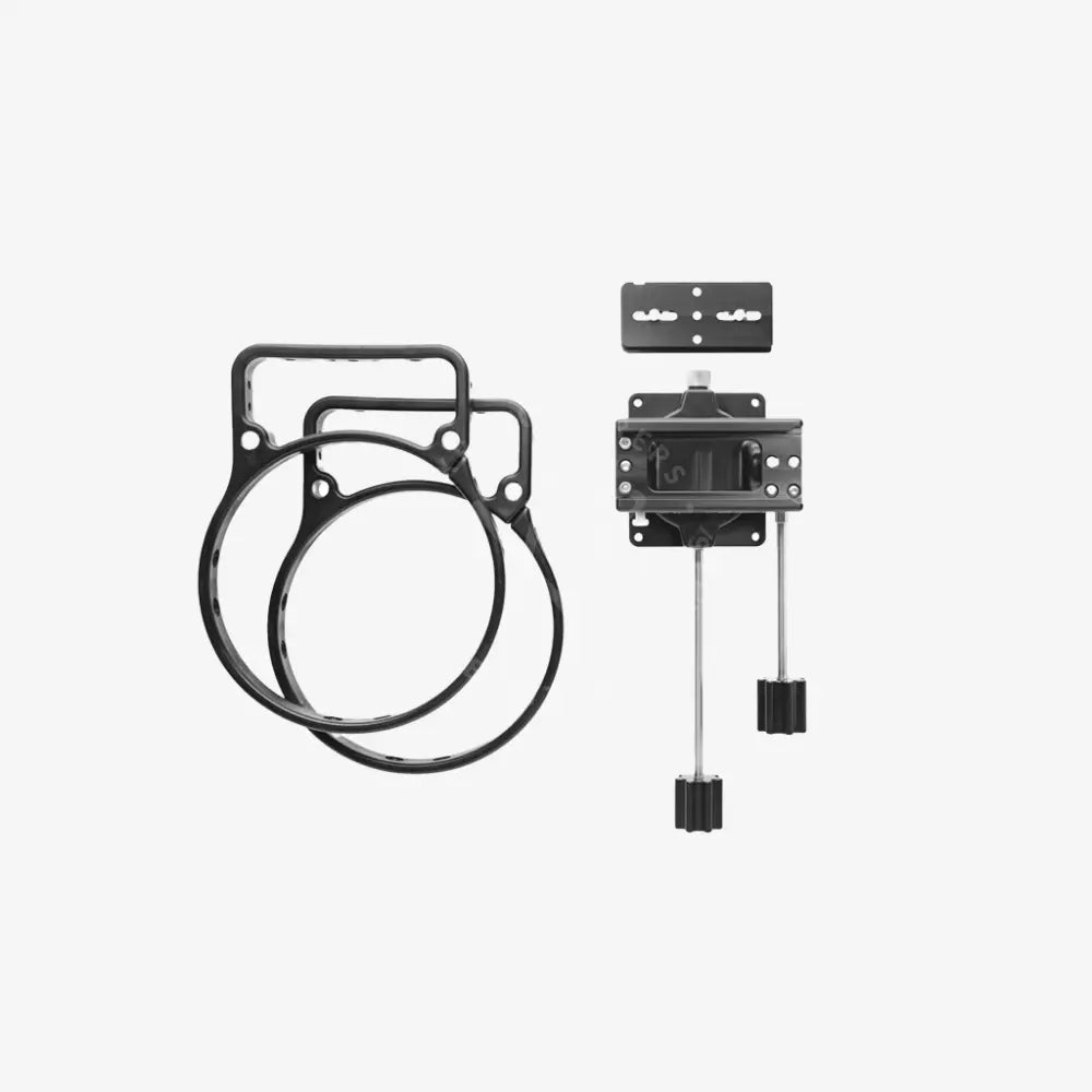 Black metal ROTO camera mount tripod with adjustable legs and quick-release plate for stable photography setup