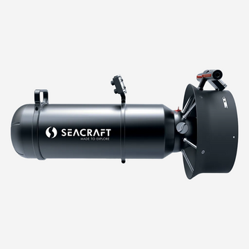 Seacraft GHOST 2000 underwater diver propulsion vehicle, black in color with a cylindrical body and a visible brand logo.