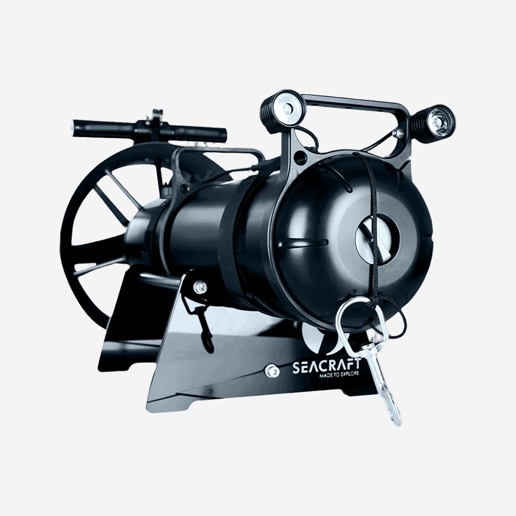 Seacraft SLS2 dual light head system mounted on Ghost 2000 DPV