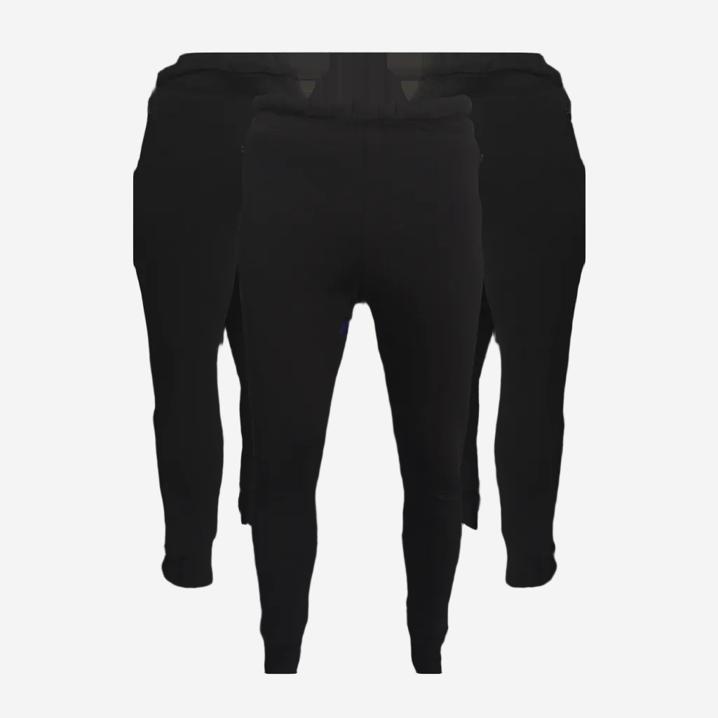 A pair of black Polartec pants designed for thermal regulation and compatibility with drysuit diving equipment.