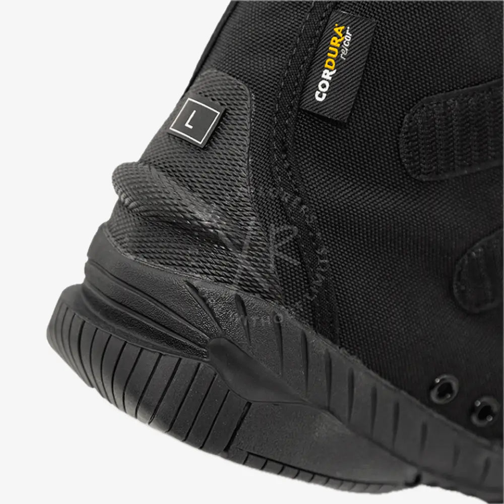 Black boot with 'Cordura' label on a white background