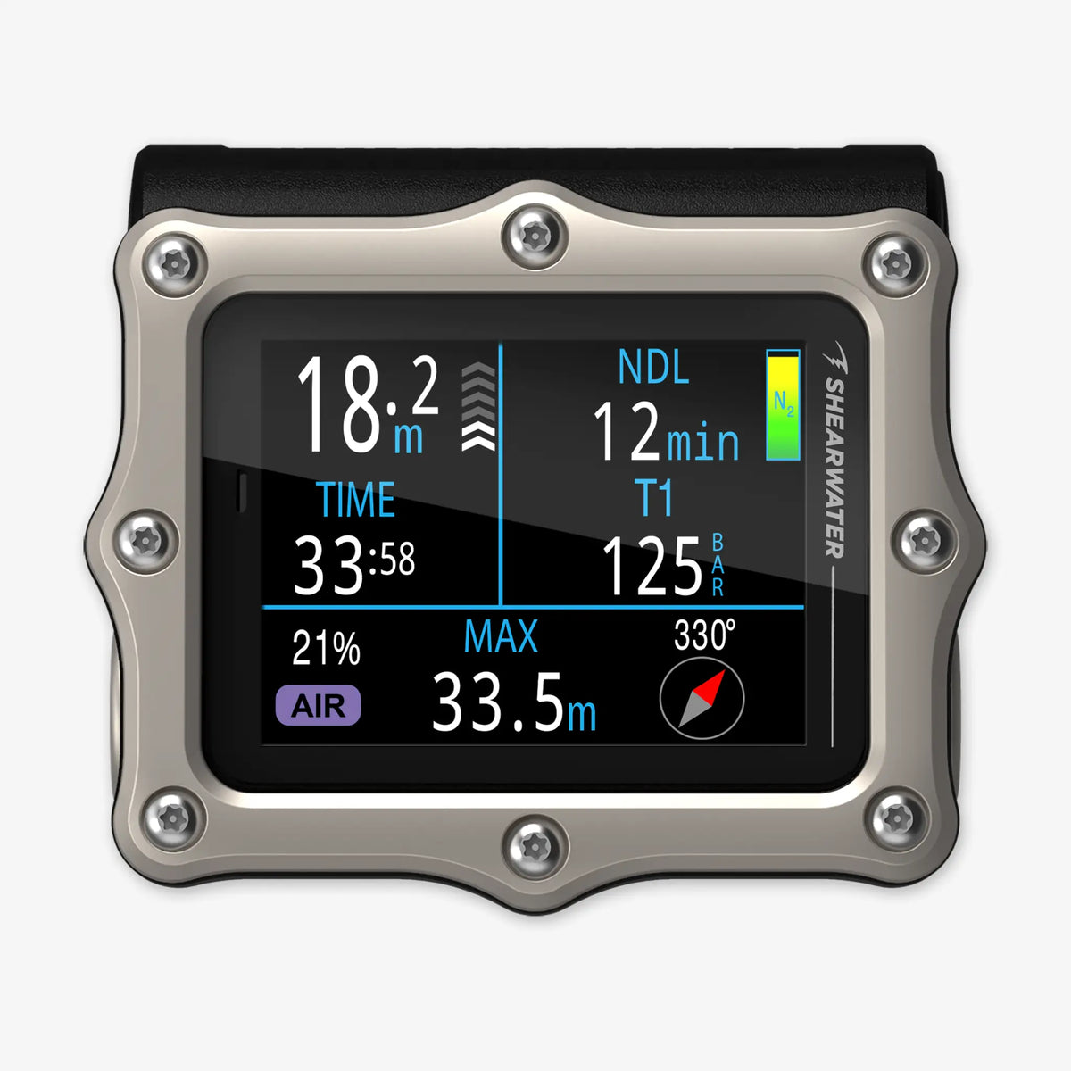 Shearwater Perdix 3 Dive Computer | Air Integrated - Silver - Computers