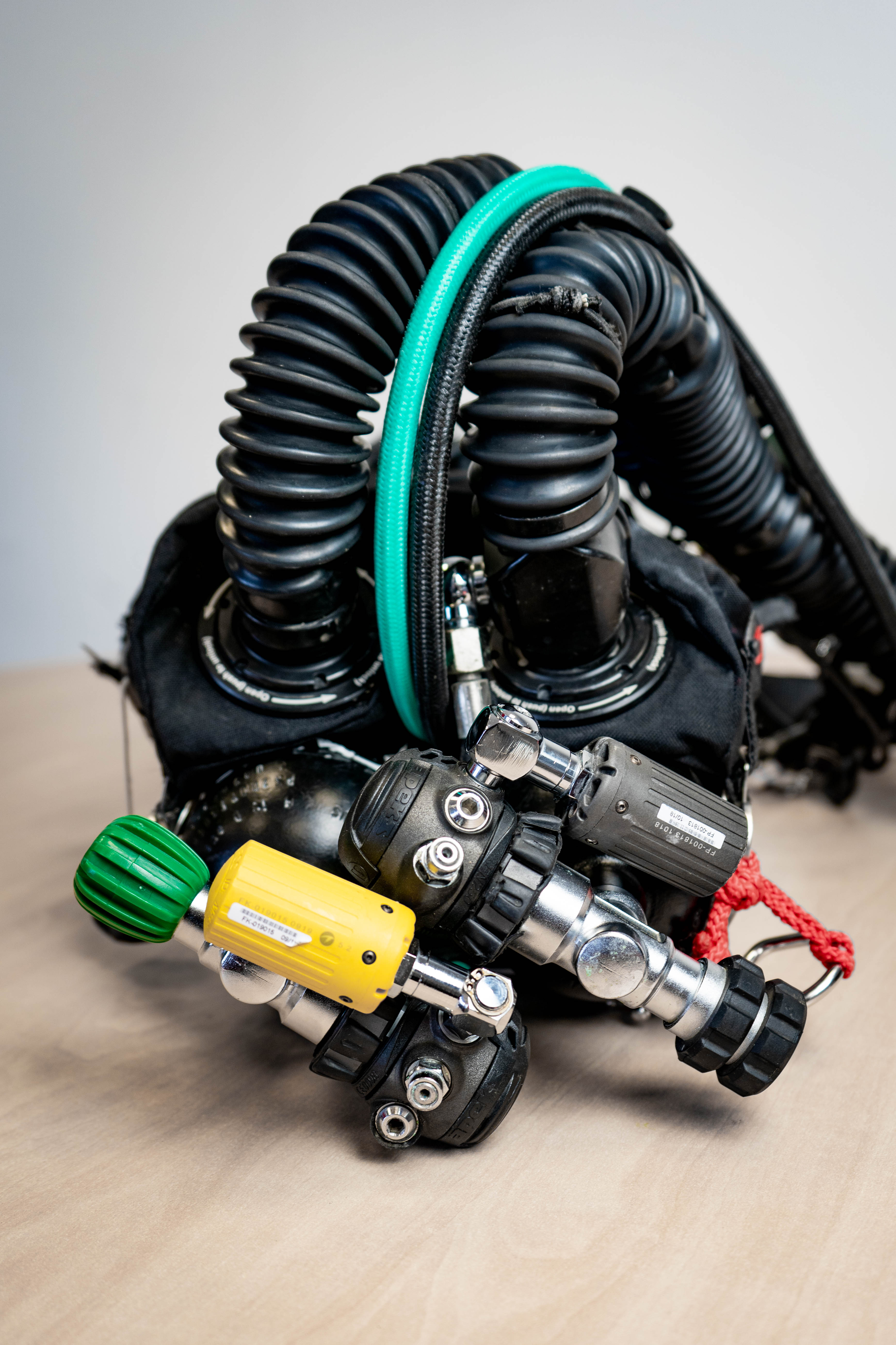 Wireless air transmitter installed on 90 degree elbow to prevent damage