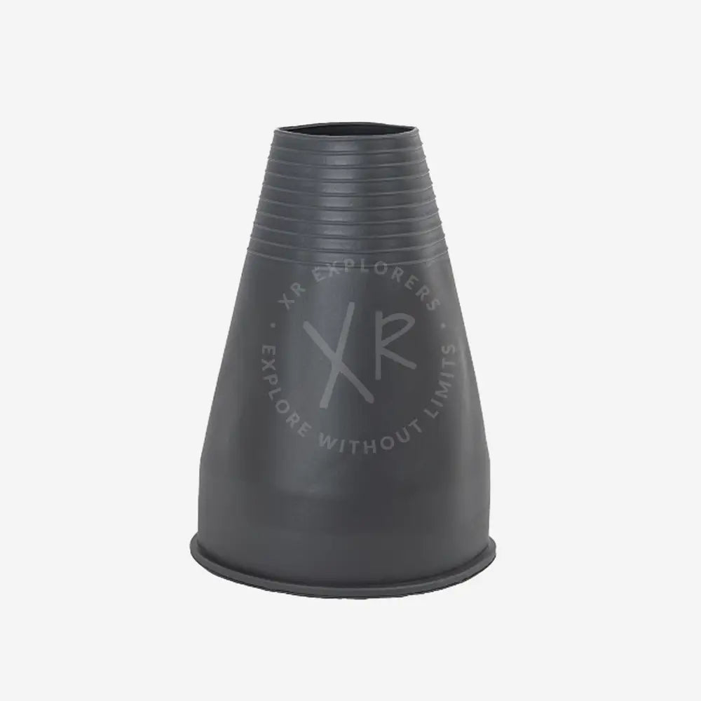 Black conical planter with ribbed texture and smooth matte finish for si tech elastoseal tpe wrist seal grey standard