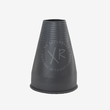 Black conical planter with ribbed texture and smooth matte finish for si tech elastoseal tpe wrist seal grey standard