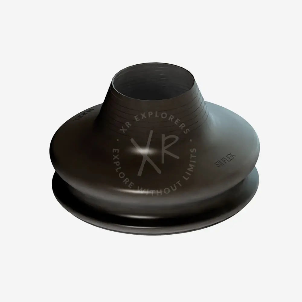Black rubber silicone neck seal with concentric ridges and central opening branded swaeek si tech small or standard size