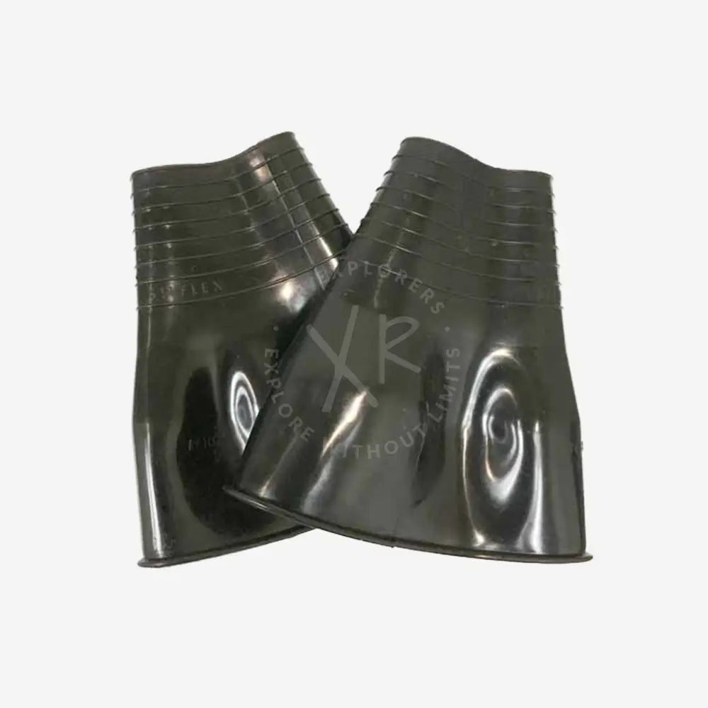 Si tech silicone wrist seals black rubber boot covers with glossy finish and ribbed texture in small or standard size