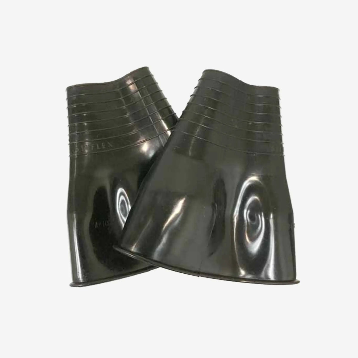 Si tech silicone wrist seals black rubber boot covers with glossy finish and ribbed texture in small or standard size