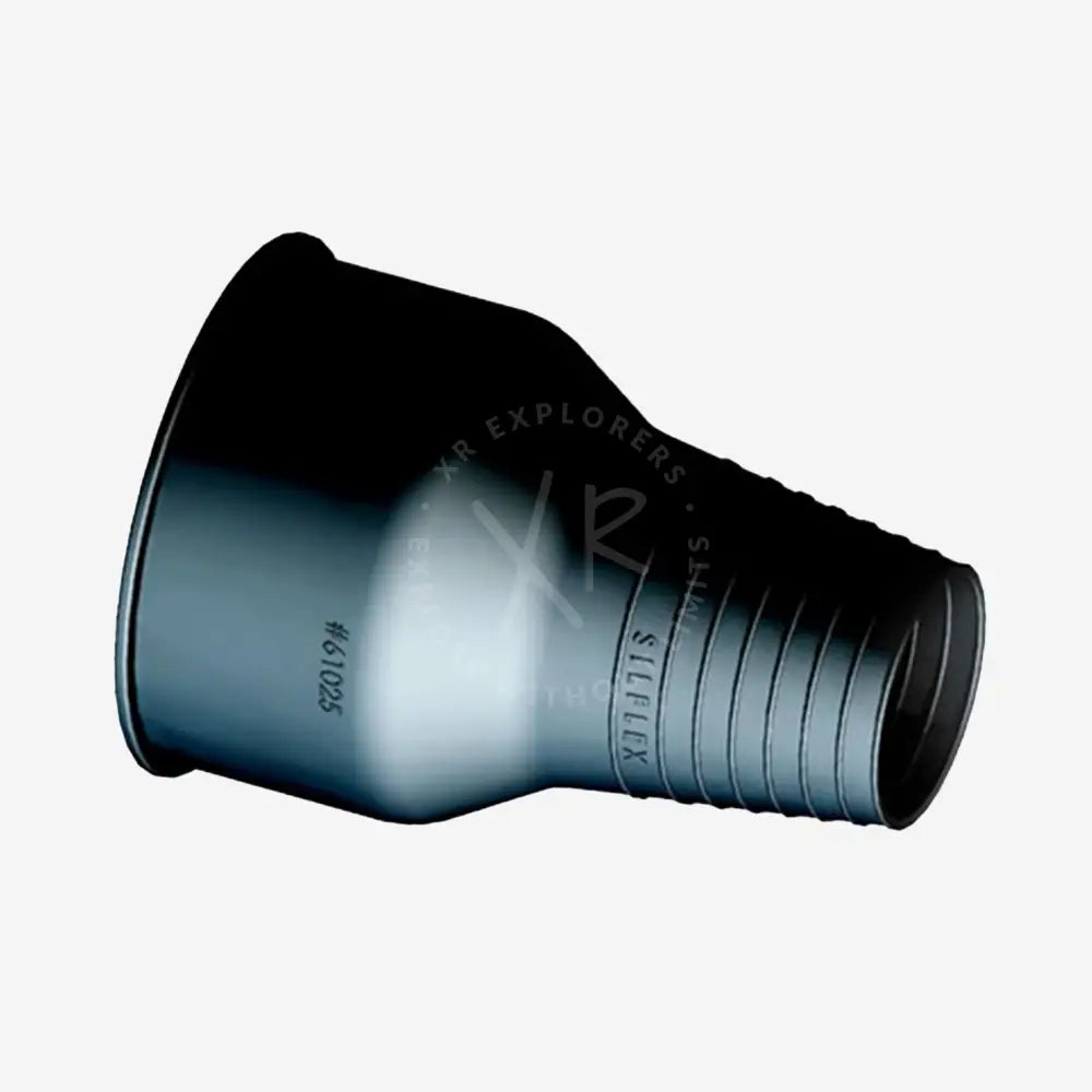 Black flexible silicone hose coupling with ribbed texture and silflex branding for si tech wrist seals