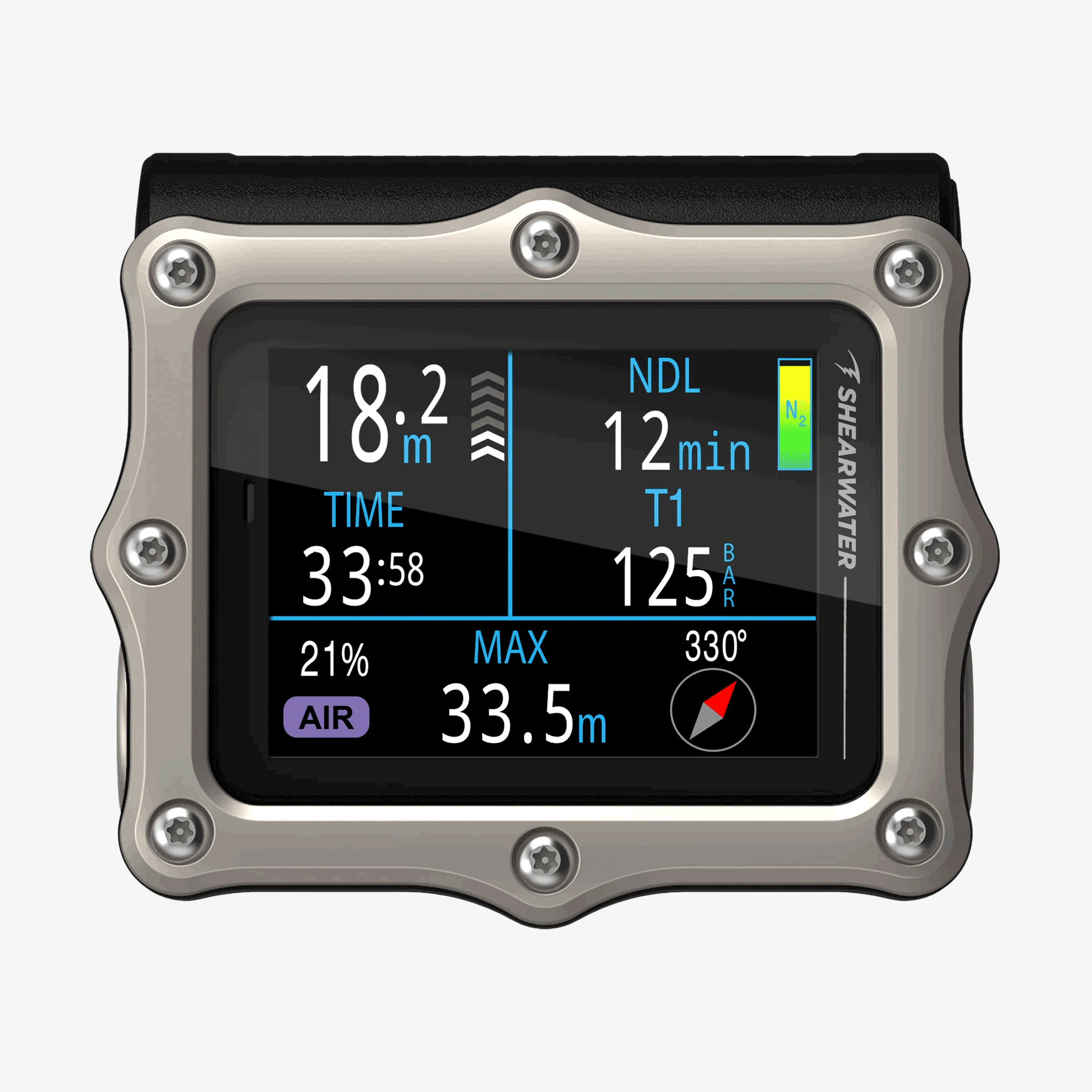 كمبيوتر الغوص Shearwater Perdix 3 | دمج الهواء (Air Integrated)