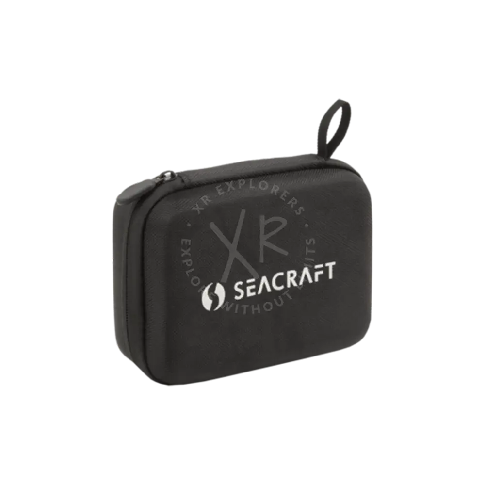 Black seacraft soft transport case with textured surface zippered closure and loop handle for easy carrying