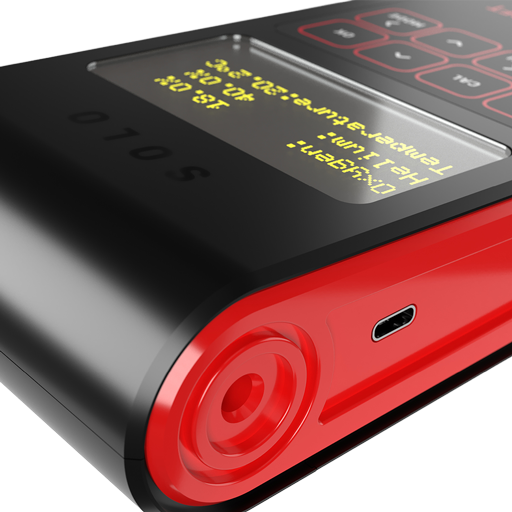 Divesoft SOLO screen showing precise Helium measurement via speed of sound technology