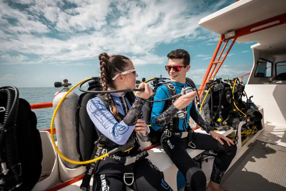XR Explorer's Students practicing CPR and oxygen administration for diving emergencies in Oman