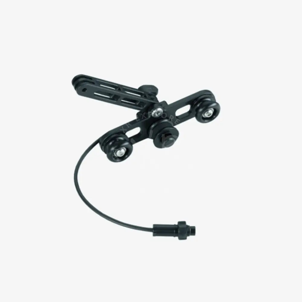 The surveyor black plastic camera rig with adjustable arms and multiple mounting points for versatile setup