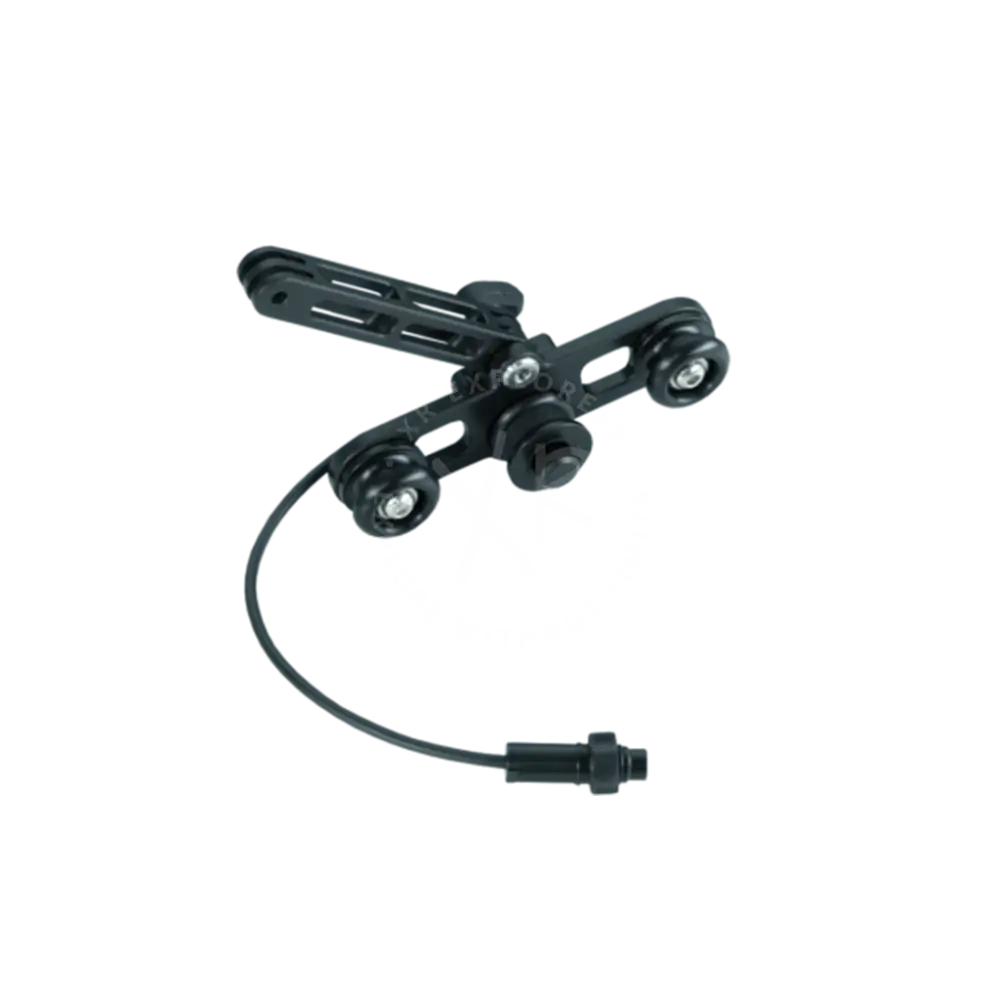 The surveyor black plastic camera rig with adjustable arms and multiple mounting points for versatile setup
