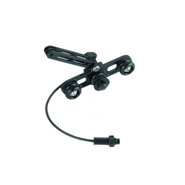 The surveyor black plastic camera rig with adjustable arms and multiple mounting points for versatile setup