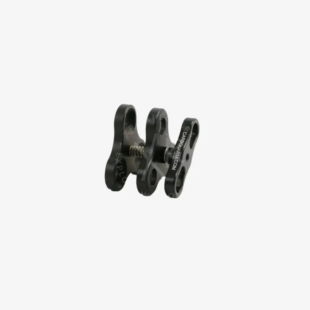 Black carbon fiber triple clamp diving clamp with spring mechanism and engraved branding