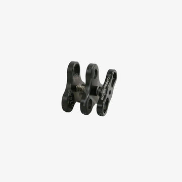 Black carbon fiber triple clamp diving clamp with spring mechanism and engraved branding